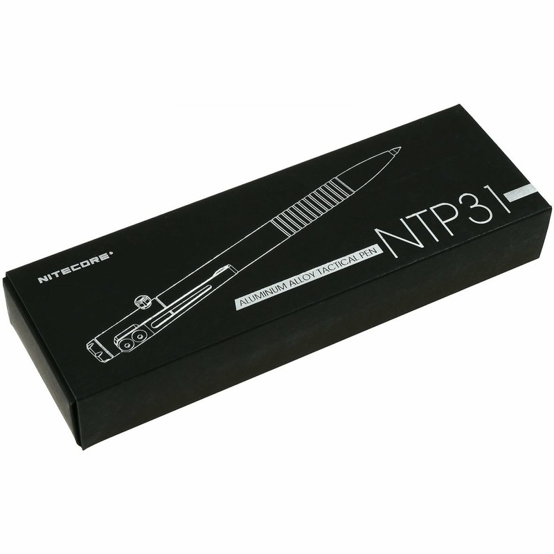 Nitecore Tactical Pen, Taktischer Stift, Kugelschreiber Ntp31, Schwarz, Aluminiu