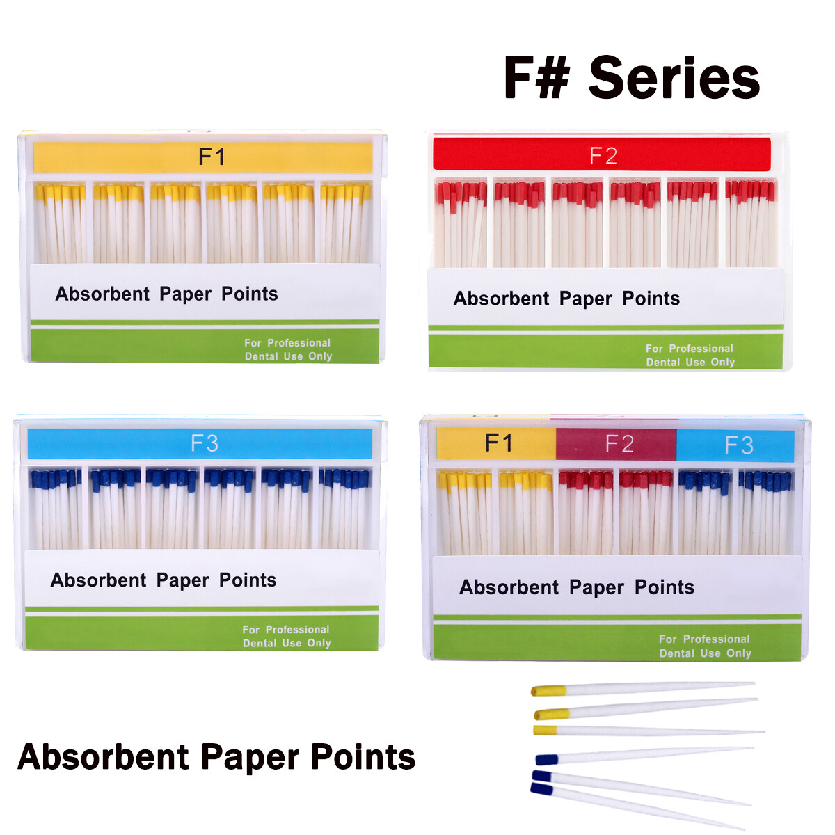 AZDENT Dental Endo Absorbent Paper Points F1 F2 F3 Endodontics Root Canal Use