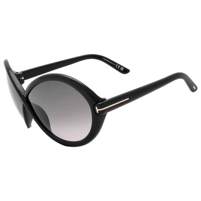 Pre-owned Tom Ford Jada Smoke Gradient Butterfly Ladies Sunglasses Ft1070 01b 68 In Gray