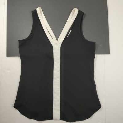 Candie's Schwarz Ausgeschnitten Ponte Ärmellose Bluse Hemd Damen Größe Klein 