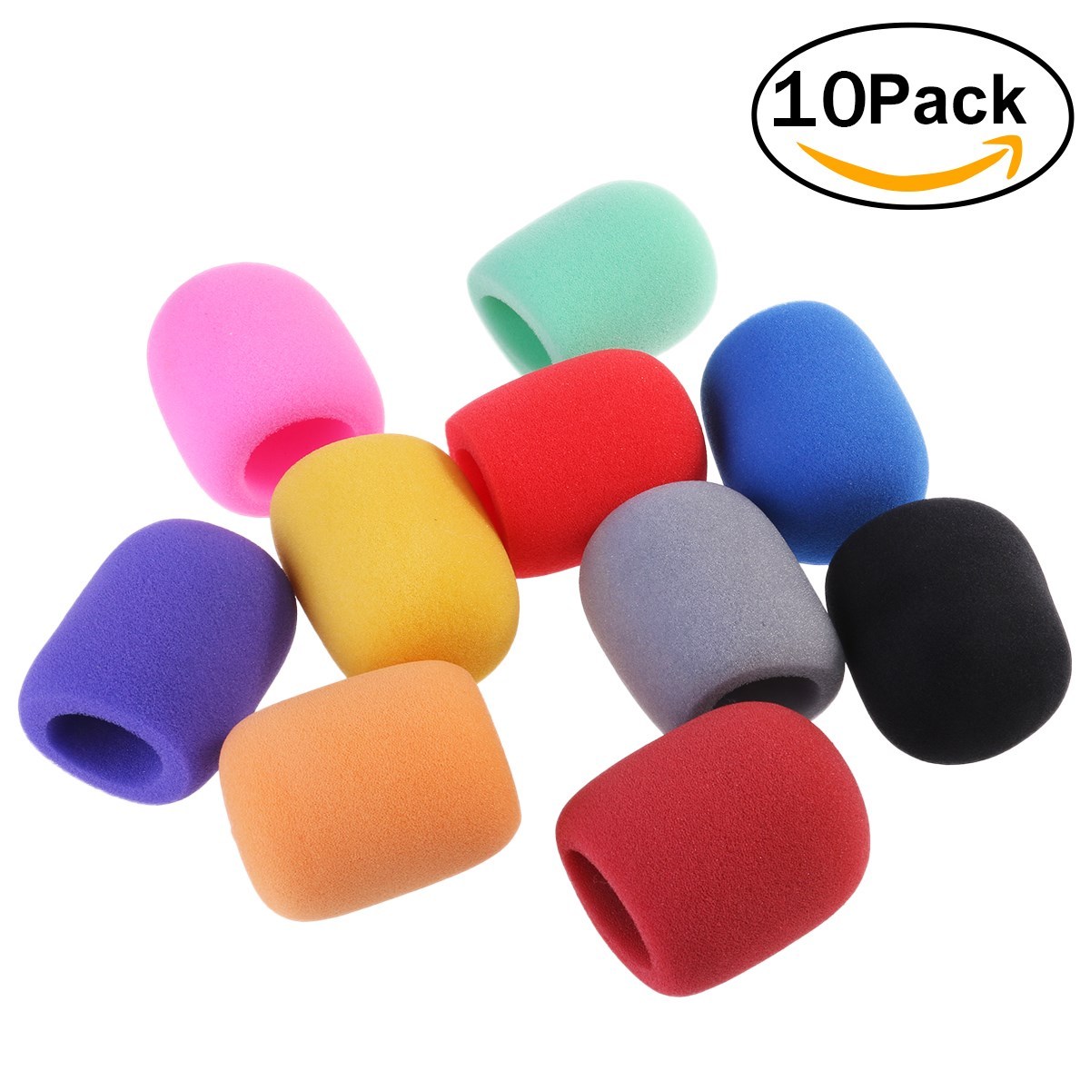 10pcs Practica Colorful Microphone Headset Windscreen Sponge Foam Mic