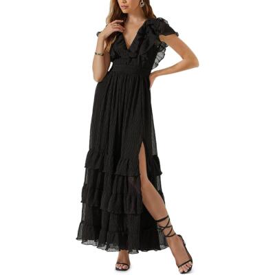 ASTR the Label Женское вечернее платье-тиара с оборками и многоуровневым декором BHFO 5772