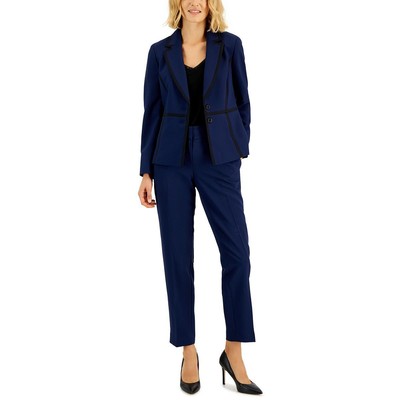 Le Suit Женский темно-синий комплект из 2 предметов с креповыми брюками Petites 12P BHFO 1244