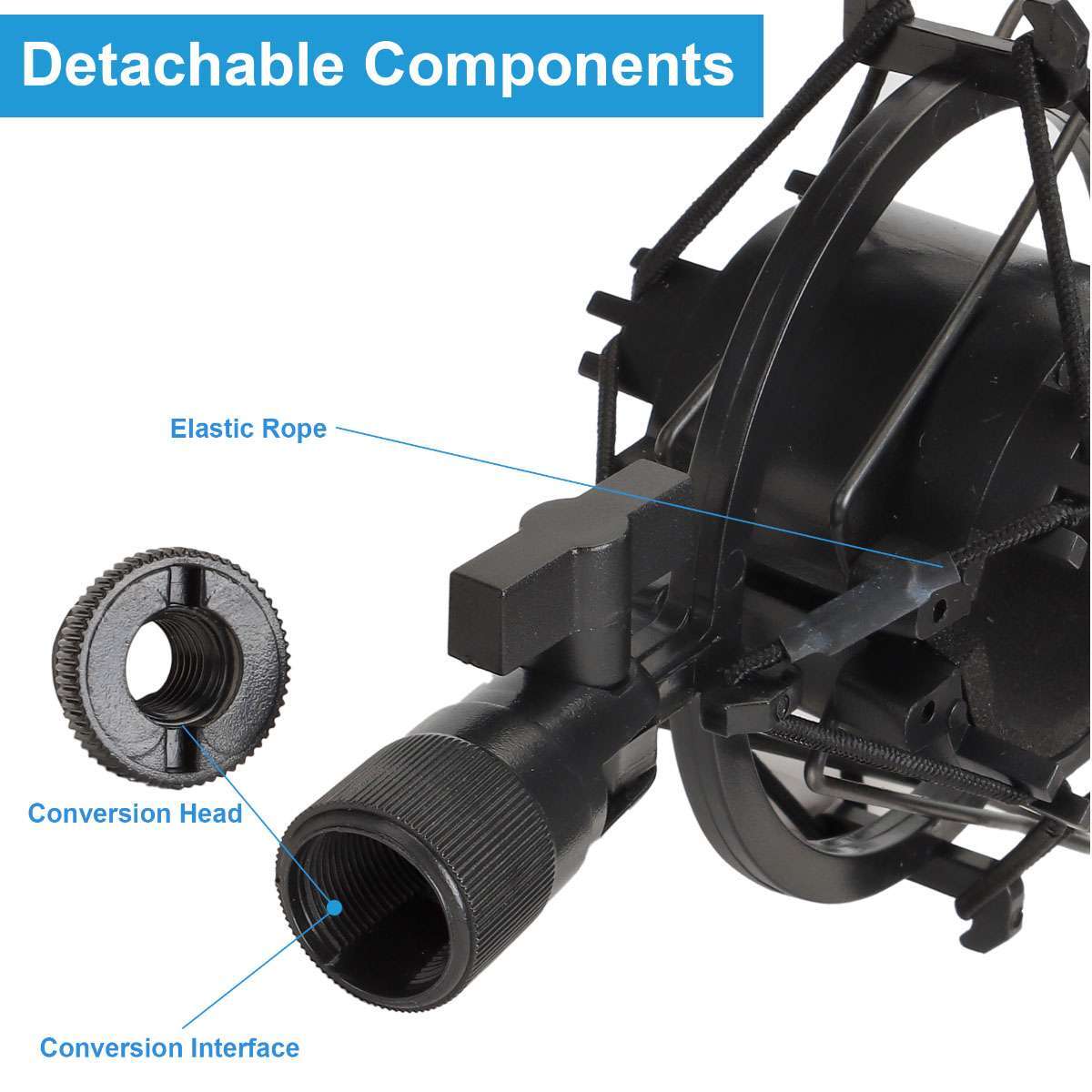 Universal Microphone Shock Mount Mic Clip for Home Studio Podcast Recording