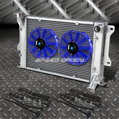3-РЯДНЫЙ АЛЮМИНИЕВЫЙ РАДИАТОР + 2X7 ВЕНТИЛЯТОРОВ СИНЕГО ЦВЕТА ДЛЯ 72-77 MAZDA RX-3/RX3 SAVANNA S102A