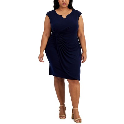 

Женское темно-синее платье миди со сборками Connected Apparel, мощность 16 Вт, BHFO 1021, Navy