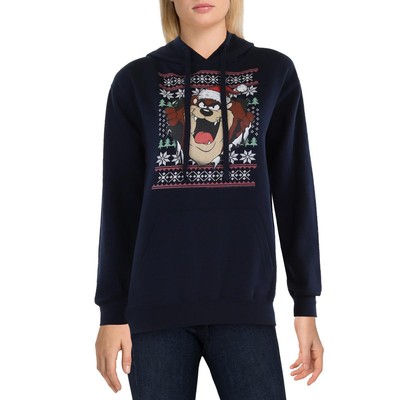 Zuni Sportswear Womens Taz - Looney Tunes Navy Graphic Hoodie Top S BHFO 6307