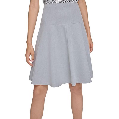 Calvin Klein Womens Gray Above Knee Lined A-Line Skirt Petites 6P BHFO 8648