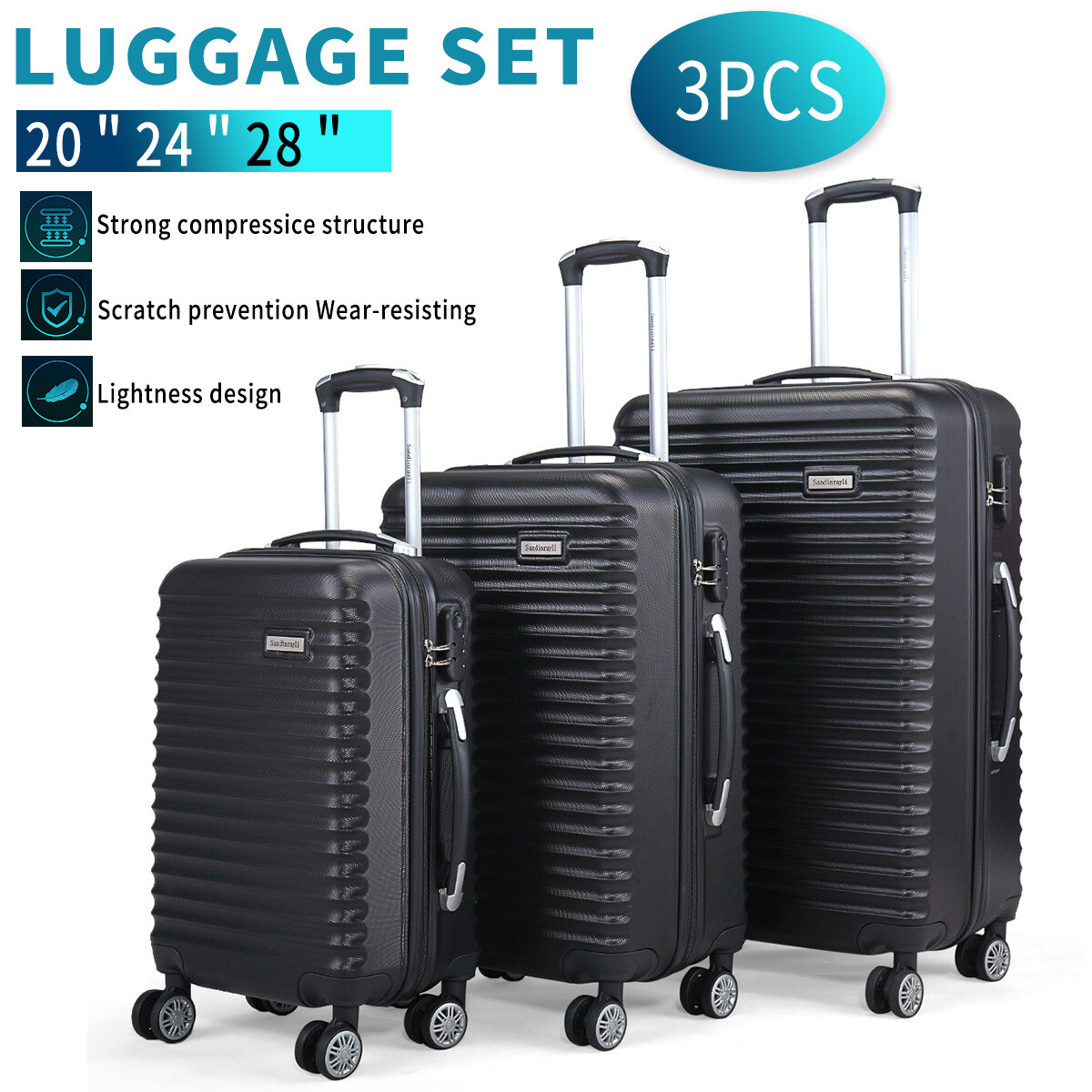 hard shell suitcase with lock