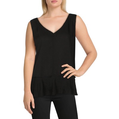 

Женская черная плиссированная майка без рукавов Sioni с V-образным вырезом  BHFO 6967, Черный