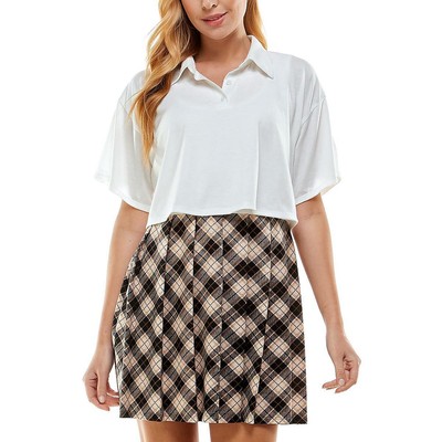 

Kingston Grey Женская белая юбка с принтом Мини-платье из двух частей Juniors  BHFO 9243, White/tan