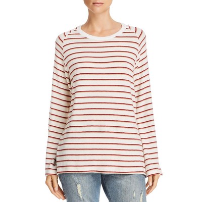 

LNA Clothing Женский полосатый повседневный пуловер с рукавами-колокольчиками BHFO 5529, Бежевый