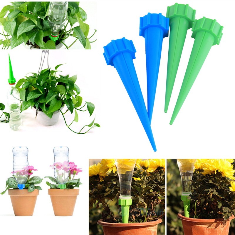 4pcs Auto Cone Watering Irrigation Spikes Garden Water Feeder