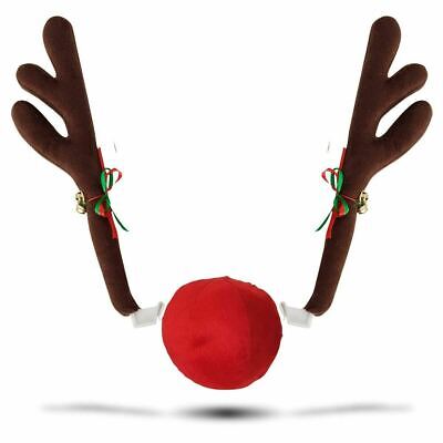 Zone Tech Car Reindeer Antler and Nose Christmas Holiday Jingle Bell Costume Set