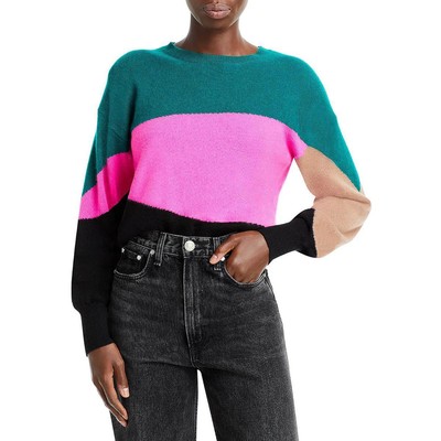 

Женский черный кашемировый свитер Casmh с круглым вырезом Aqua Cashmere  BHFO 9441, Многоцветный