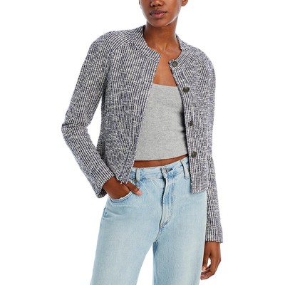 Женский темно-синий блейзер без воротника с текстурой Rag & Bone 8 BHFO 9605