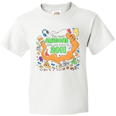 Inktastic The Most Awesome Kids Are Born In 2011 Youth T-Shirt Birthdays Year 9