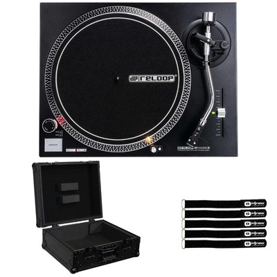 Reloop AMS-RP-2000-USB-MK2 Direct Drive USB DJ Turntable w Black Case
