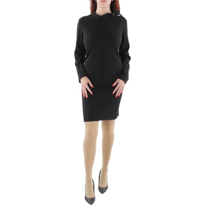 Женское черное трикотажное платье-футляр Calvin Klein для коктейлей и вечеринок 14 BHFO 4652