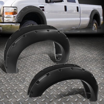 [4ШТ]ДЛЯ 11-16 FORD F250 F350 SUPER DUTY С КАРМАННЫМИ ЗАКЛЕПКАМИ НА КОЛЕСНОМ КРЫЛЕ