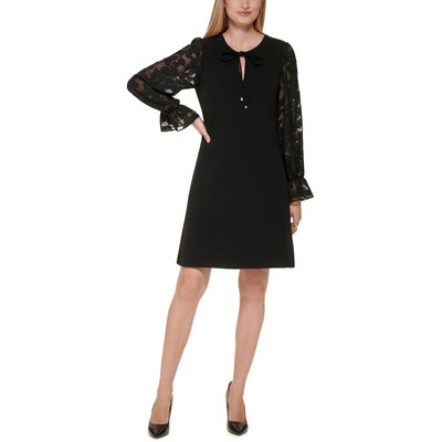 Женское черное трикотажное платье-футляр Burnout Work от Tommy Hilfiger 10 BHFO 2167