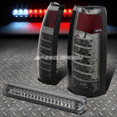 ДЛЯ GMT400 C10 C/K ХРОМИРОВАННЫЕ/ДЫМЧАТЫЕ ЗАДНИЕ СВЕТОДИОДНЫЕ ЛАМПЫ ЗАДНИЙ ФОНАРЬ + 3-Й СТОП-СИГНАЛ