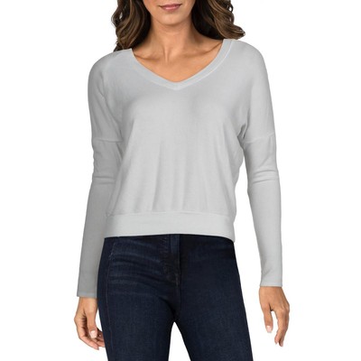 

Wildfox женский белый вязаный свитер с длинными рукавами и V-образным вырезом, рубашка  BHFO 5552, Vanilla