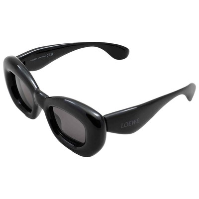 Pre-owned Loewe Grey Cat Eye Ladies Sunglasses Lw40117i 01a 47 Lw40117i 01a 47 In Gray