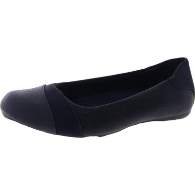 Легкие уличные женские темно-синие балетки на плоской подошве из искусственной кожи 7 Medium (B, M) BHFO 0618