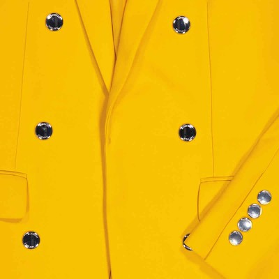 Pre-owned Burberry Marigold Tailored Wool Blazer Jacket In Yellow