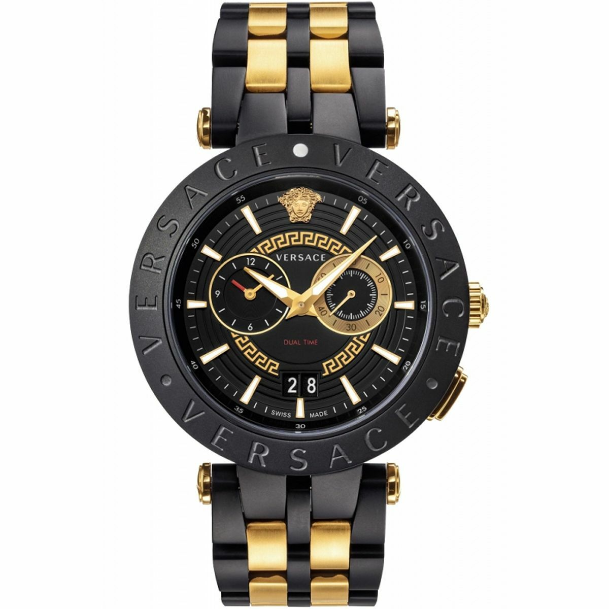 Pre-owned Versace Men Watch Wristwatch V-race Vebv00619 Stainless Steel