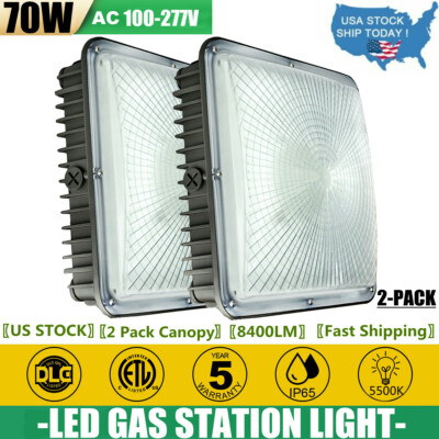 LED LED Canopy Light - IP66 for Parking Garages, Gas Station Canopy Light,2-PACK