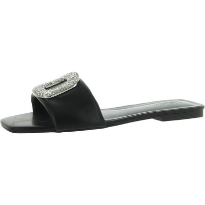 INC Womens Paden Black Slide Sandals Shoes 7.5 Medium (B,M) BHFO 0113