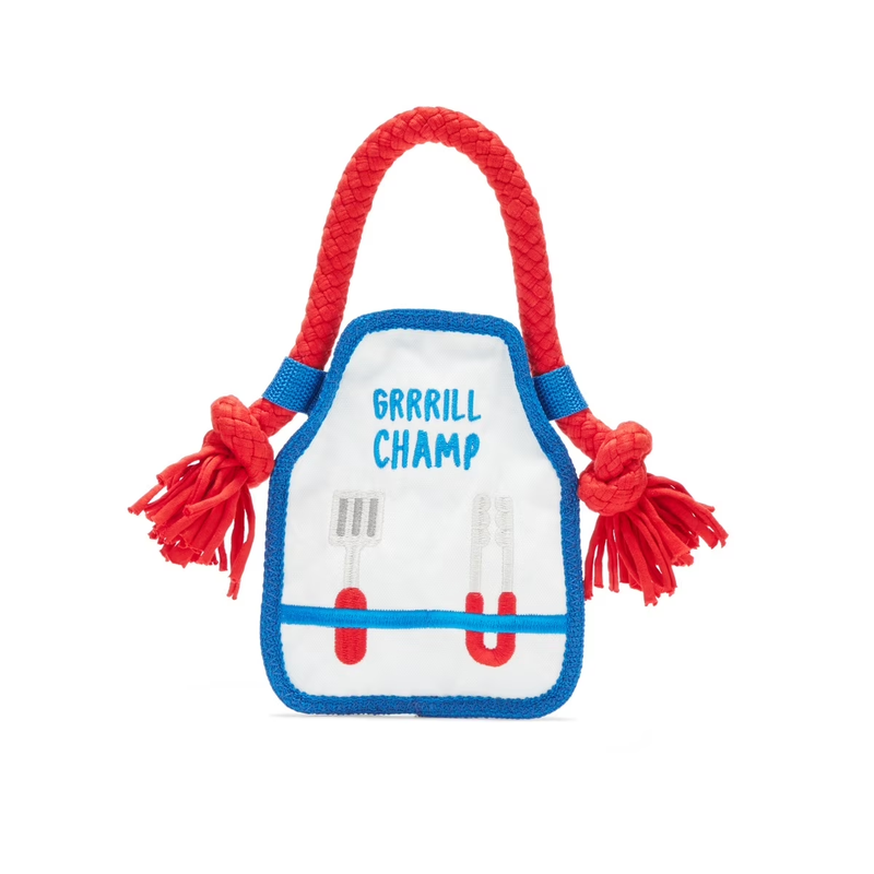 Plush and Rope Dog Toy - Grrrill Champ Apron