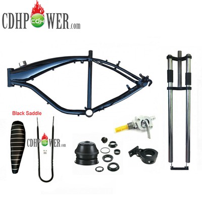 Black 2.4L Gas Frame & 26'' Non-Suspension Fork & Banana Saddle-Motorized Bicycle