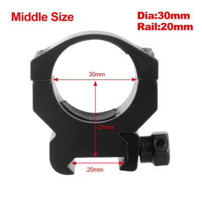 Pair 30mm Scope Ring Mounts Low/Middle/High Profile Picatinny Weaver Rail Mount