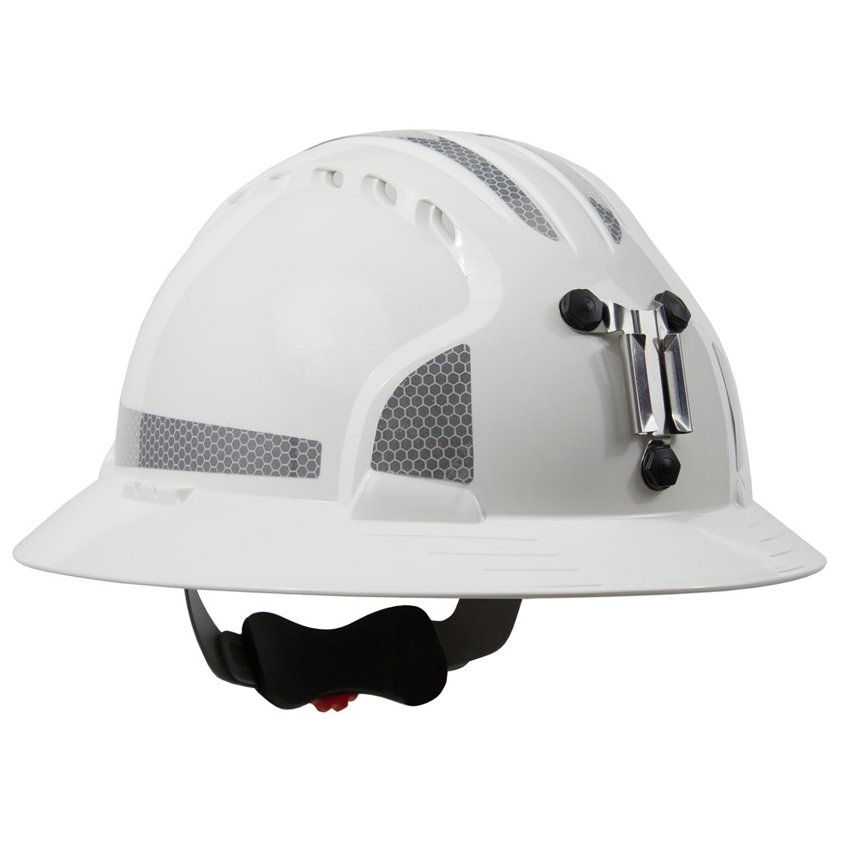 JSP Full Brim Mining Hard Hat with 6 Point Ratchet Suspension, White