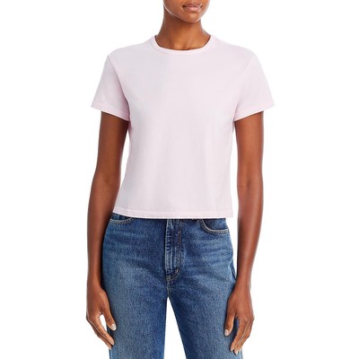 Женская розовая однотонная винтажная футболка Monrow Top L BHFO 8913