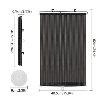 Retractable Car Auto Front/Side Window Sun Shade Shield Cover Roll Curtain Visor