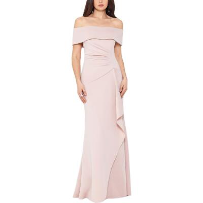

Женское розовое вечернее вечернее платье с запахом и запахом Xscape  BHFO 1459, Blush