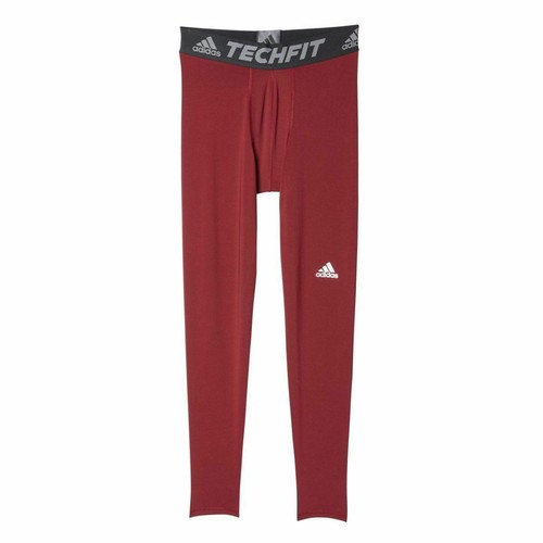 [AY9015] Мужские тайтсы Adidas TF Techfit Base - бордовый