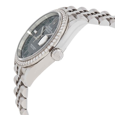 Pre-owned Rolex Datejust 36 Automatic Chronometer Diamond Grey Dial Watch 126284gyrj