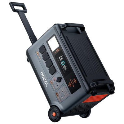 OSCAL Portable Power Station 3600Wh LiFePO4 Solar Generator 3000W (Surge 6000W)