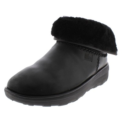 Женские черные ботильоны Fitflop Mukluk Shorty 2, туфли 6, средний размер (B,M) BHFO 5975