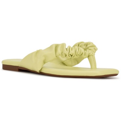 Женские шлепанцы Nine West с желтыми ремешками и рюшами, размер 8,5 (B, M) BHFO 9239