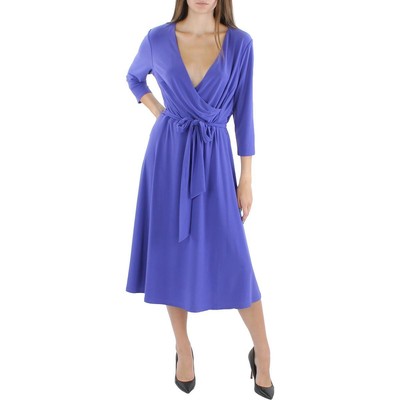 

Женское трикотажное полуформальное платье до середины икры Lauren Ralph Lauren BHFO 6747, Amethyst