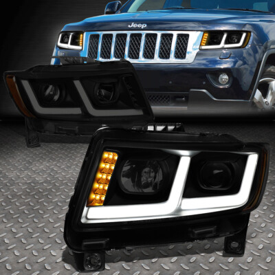 [LED DRL + СИГНАЛ] ДЛЯ ПРОЕКТОРА JEEP GRAND CHEROKEE 11-13 С ТОНИРОВАННЫМИ/ЯНТАРНЫМИ ФАРАМИ