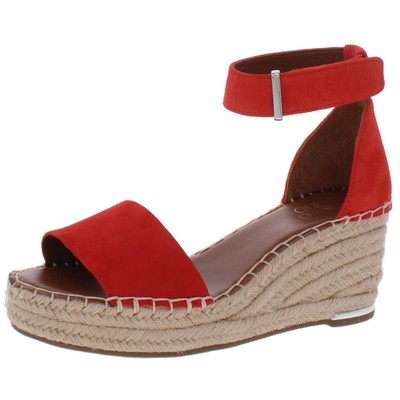 Женские босоножки на платформе Franco Sarto Clemens красного цвета, 9 средних размеров (B,M), BHFO 8292