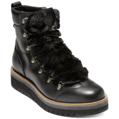 

ZeroGrand Cole Haan Womens Lodge Hiker Черные ботильоны 9,5 Средний (B,M) 5928, Black leather