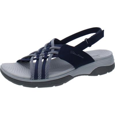

Skechers Womens Arch Fit Reggae Sport - Темно-синие сандалии с ремешком на пятке для родного города 1161, Navy/gray, Arch Fit Reggae Sport - Hometown